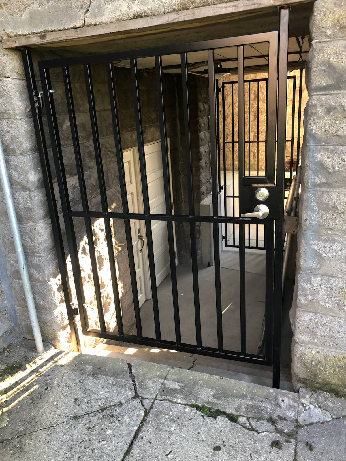 Steel security door grate — Portland, OR