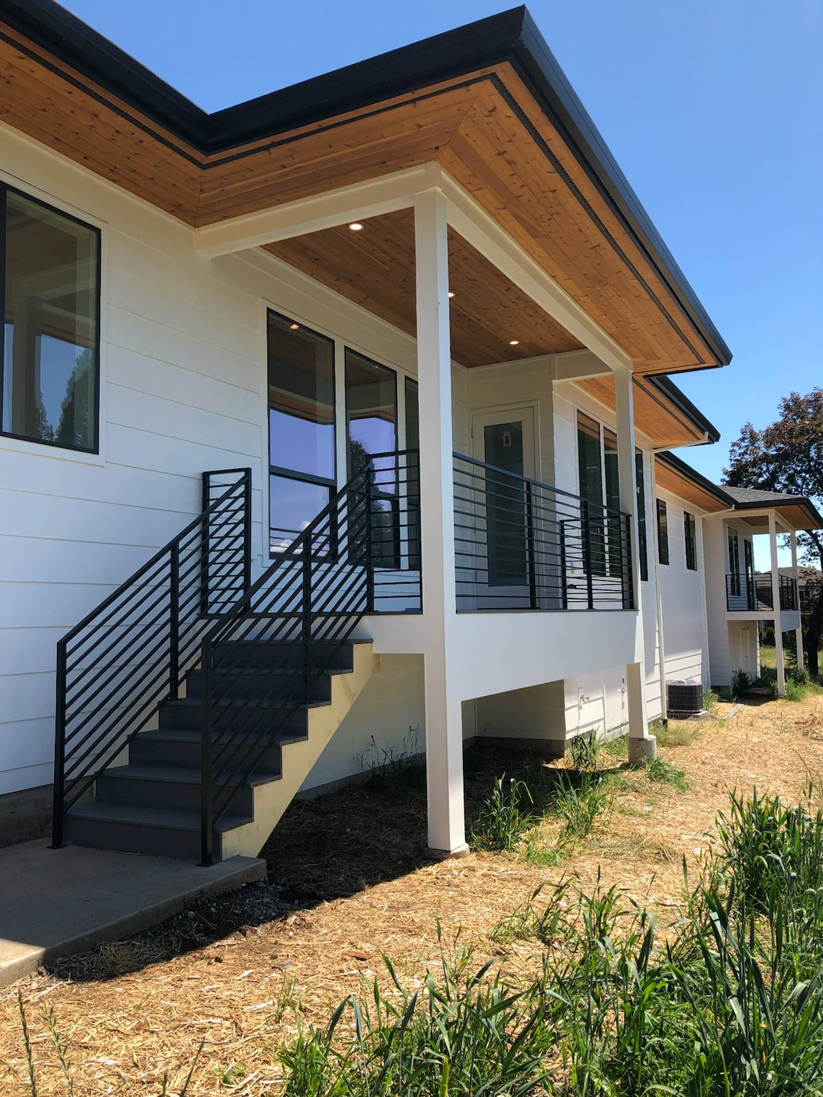 Metal railing on exterior deck stairs — Vancouver, WA area